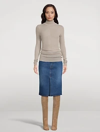 Denim Midi Skirt