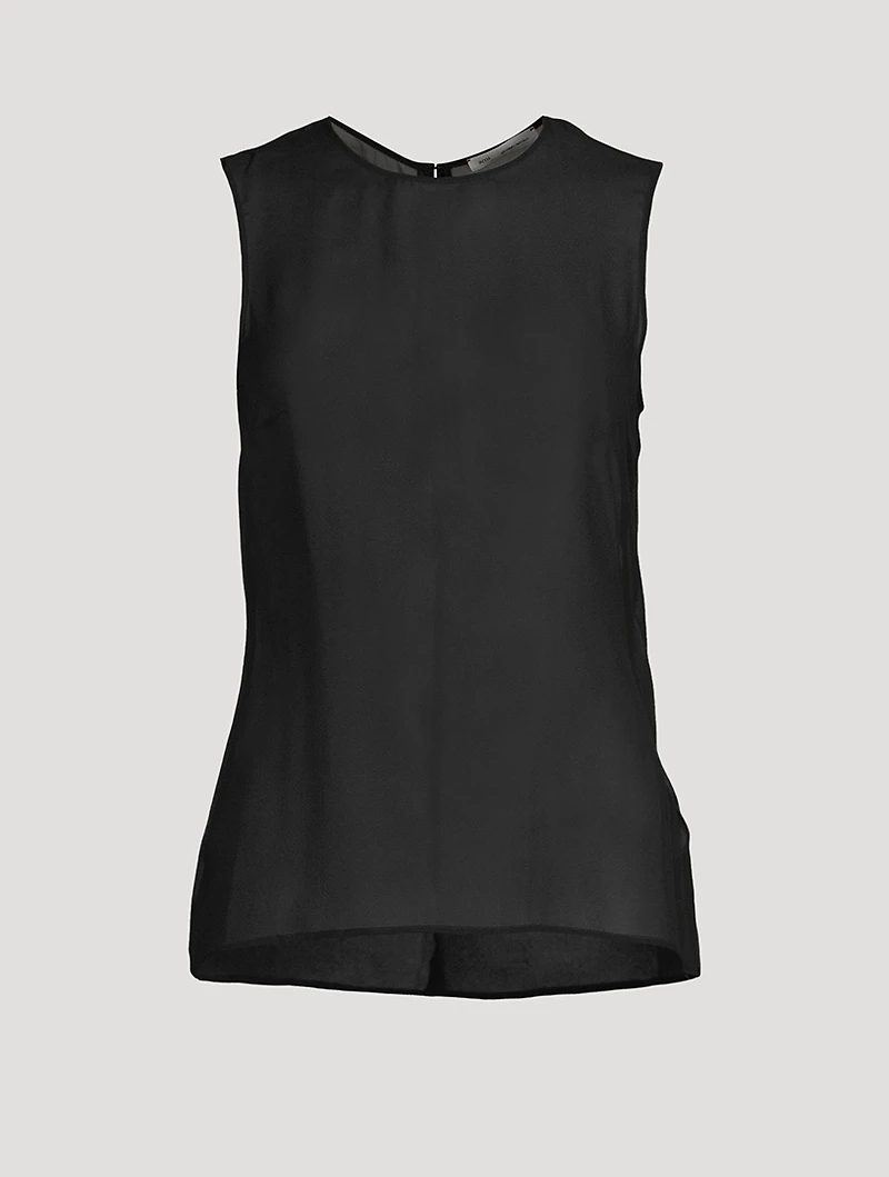 Semi-Sheer Silk Blouse
