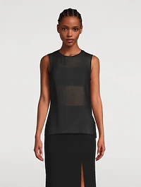 Semi-Sheer Silk Blouse