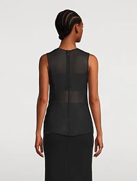 Semi-Sheer Silk Blouse