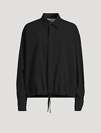 Cotton Crêpe Drawstring Shirt