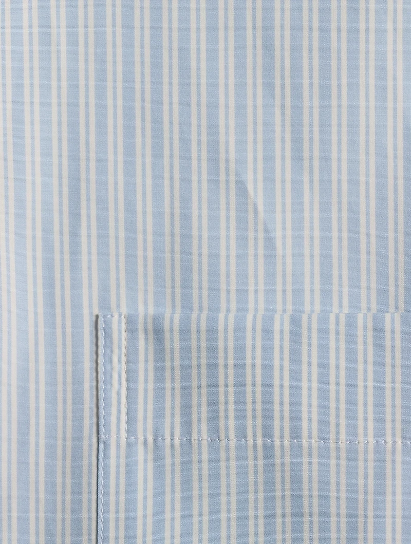 Oversized Poplin Shirt Stripe Print