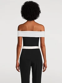 High-Waisted Cady Trousers