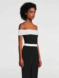 High-Waisted Cady Trousers