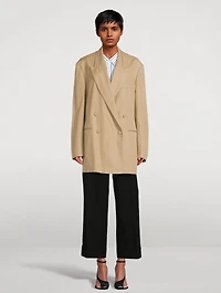Bliss Double-Breasted Cotton Blazer