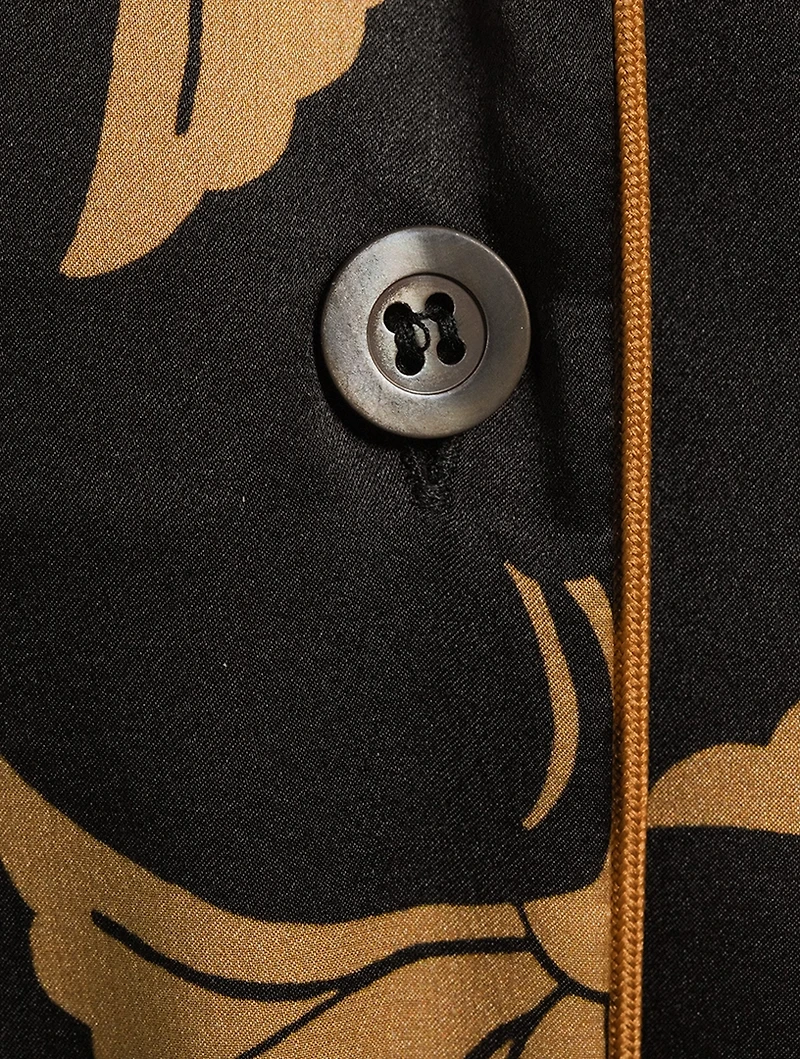 Doralas Silk Dress In Bird Print