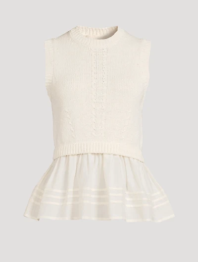 Edda Sleeveless Knit Peplum Top