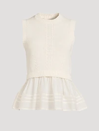 Edda Sleeveless Knit Peplum Top