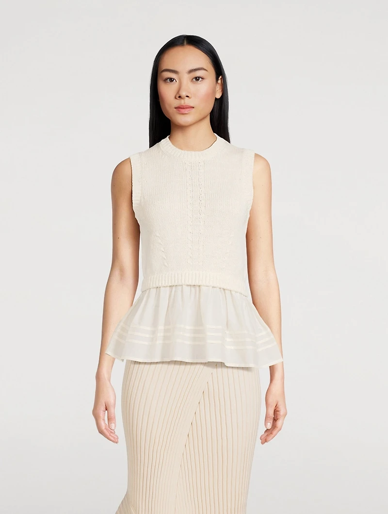 Edda Sleeveless Knit Peplum Top