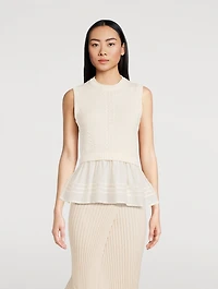Edda Sleeveless Knit Peplum Top
