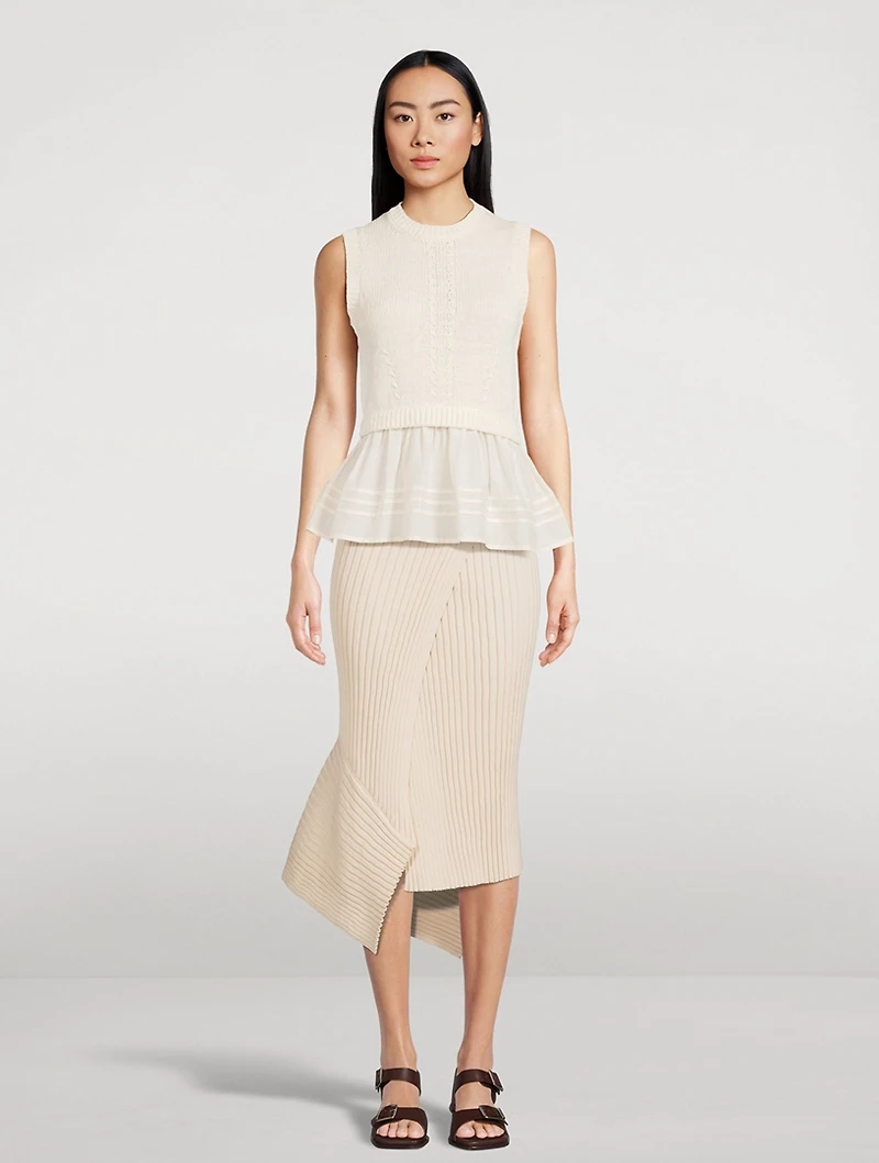 Edda Sleeveless Knit Peplum Top