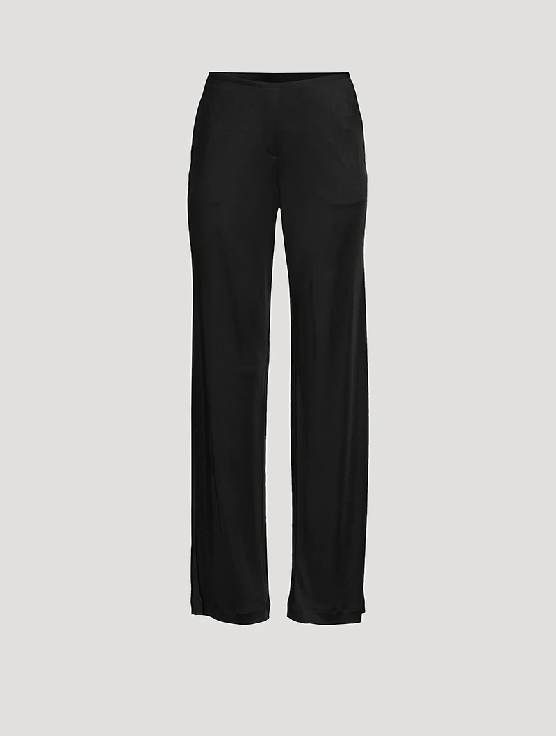 Straight-Leg Jersey Trousers
