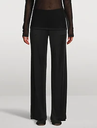 Straight-Leg Jersey Trousers