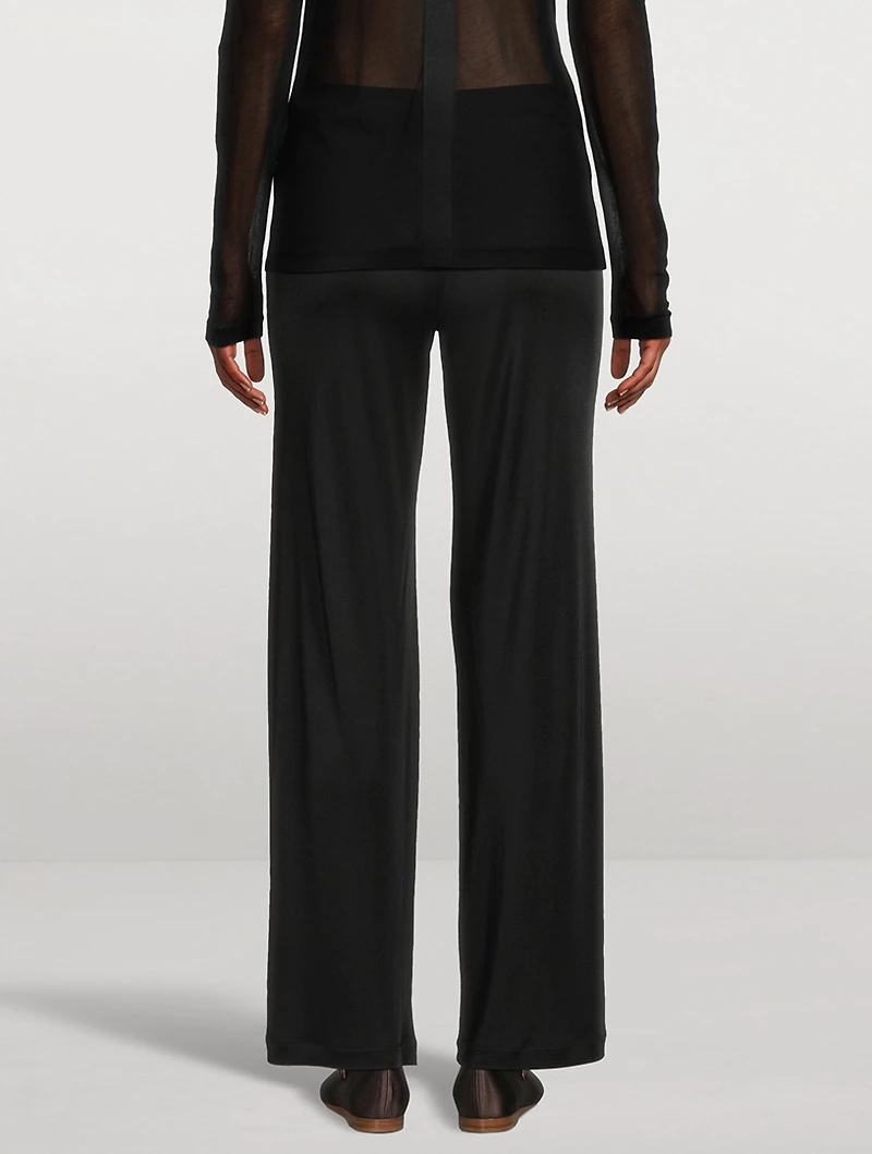 Straight-Leg Jersey Trousers