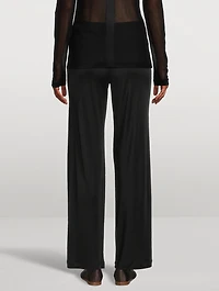 Straight-Leg Jersey Trousers