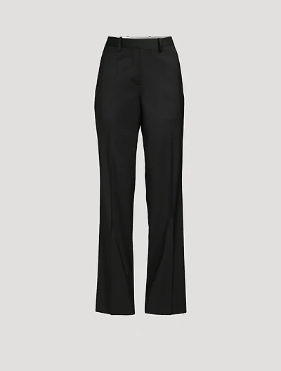 Straight-Leg Wool Trousers
