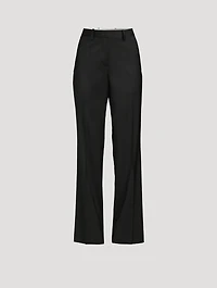Straight-Leg Wool Trousers