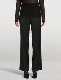 Straight-Leg Wool Trousers
