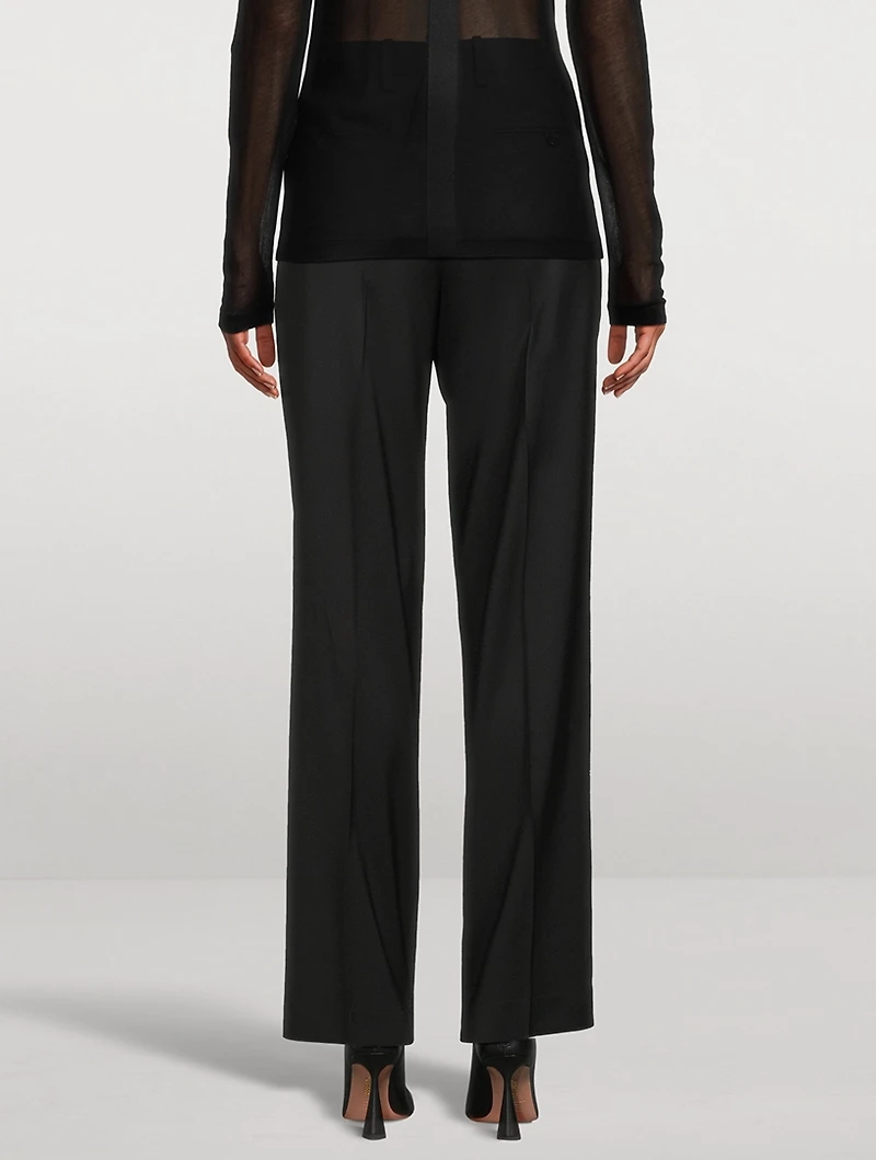 Straight-Leg Wool Trousers