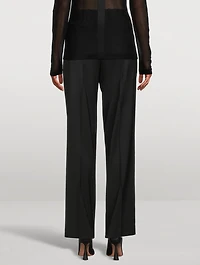 Straight-Leg Wool Trousers