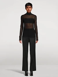 Straight-Leg Wool Trousers