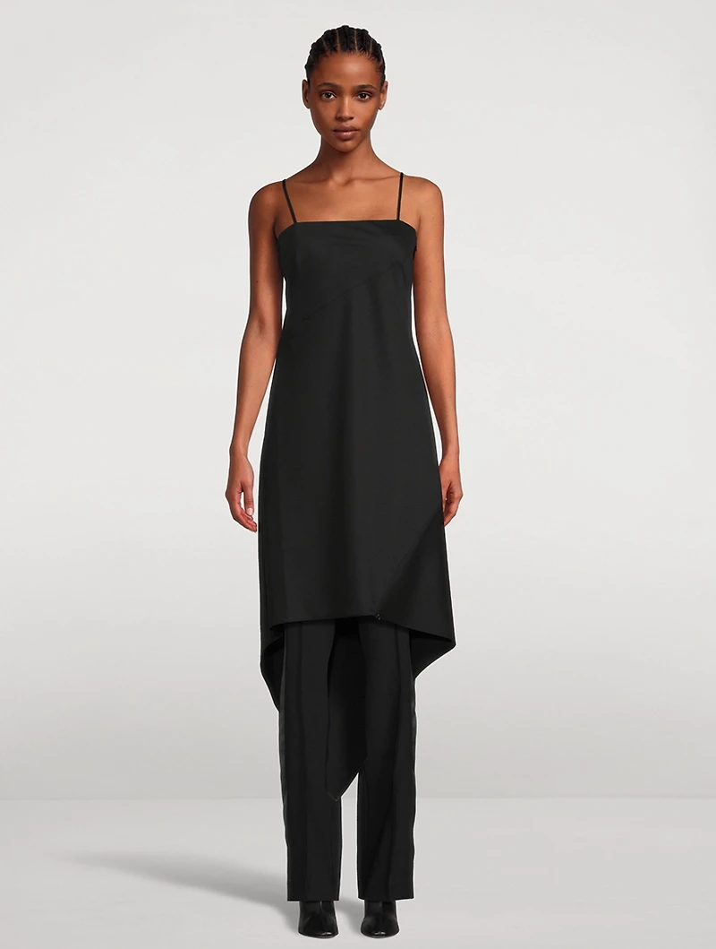 Asymmetric Wool Dress