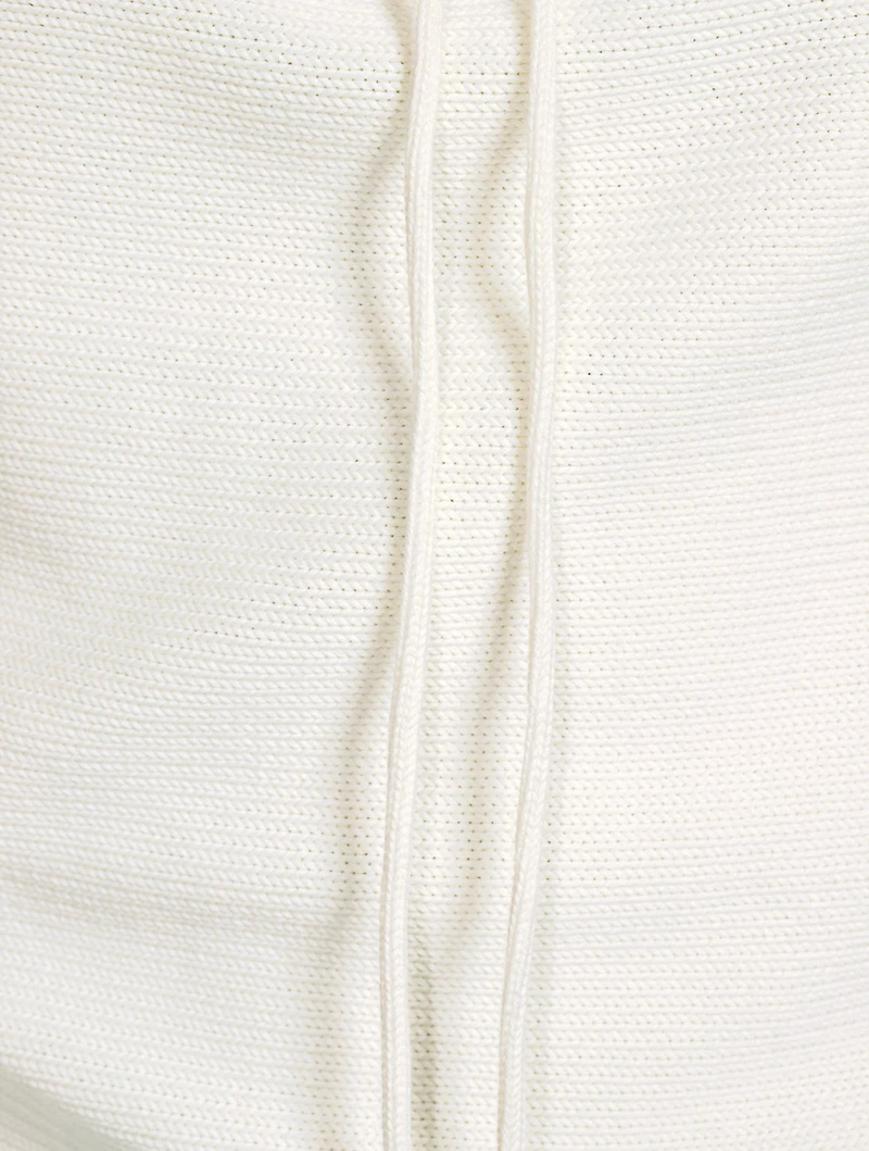Ruched Dolman-Sleeve Sweater