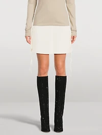 Pleated Satin Skirt