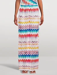 Zig Zag Jacquard Wide-Leg Trousers