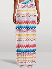 Zig Zag Jacquard Wide-Leg Trousers