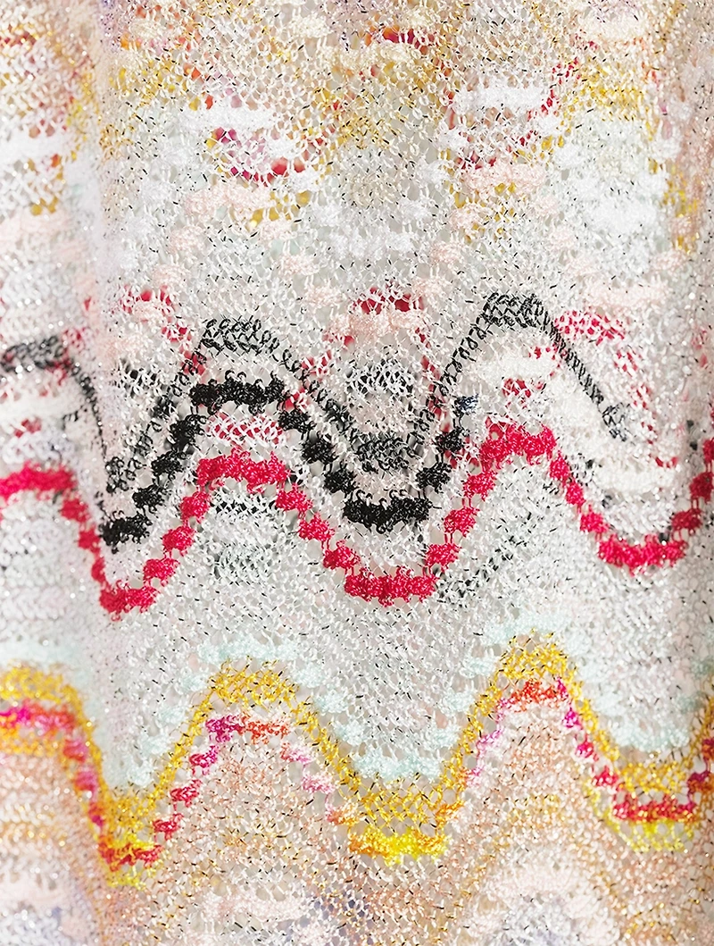 Zig Zag Jacquard Wide-Leg Trousers