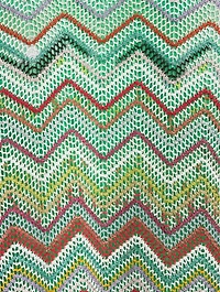 Belted Lurex Cover-Up Zig Zag Print