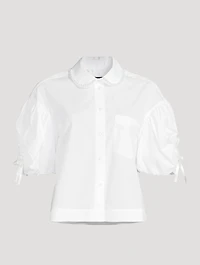 Embellished Puff-Sleeve Shirt