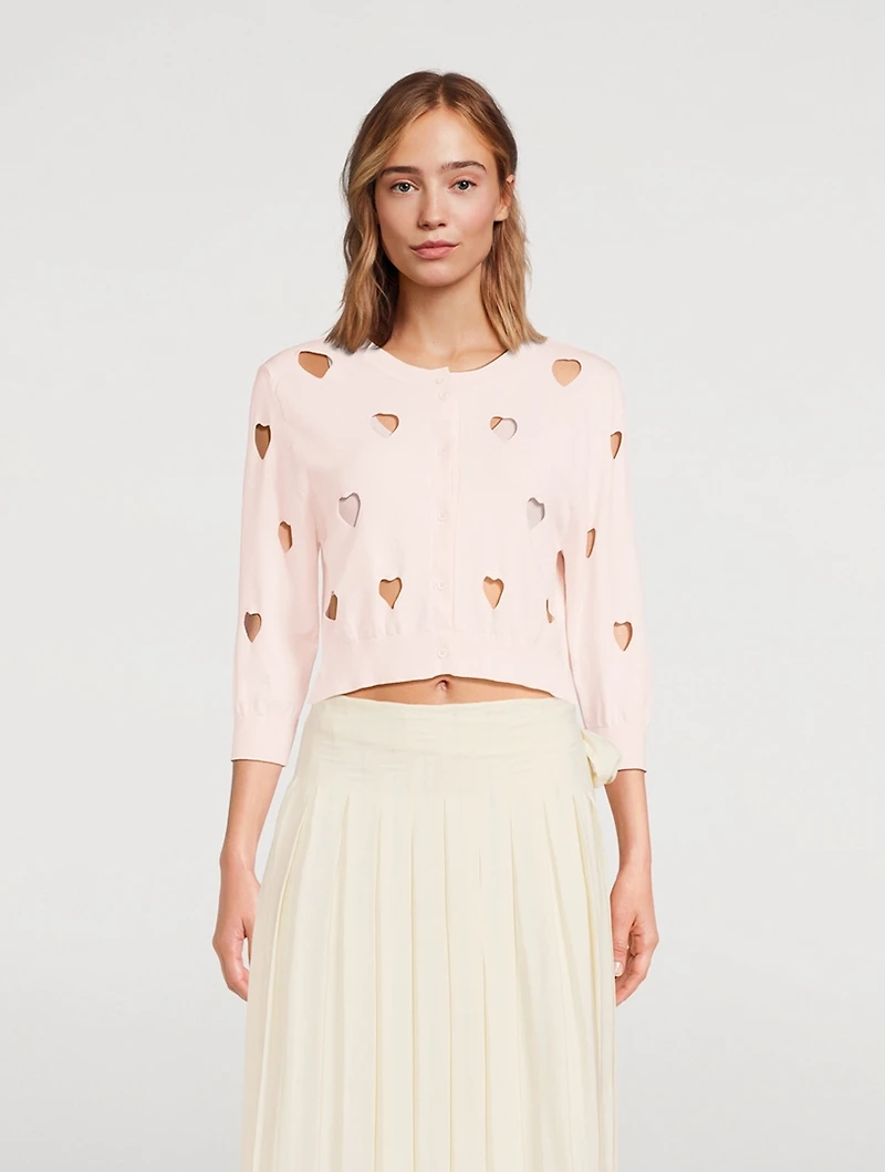 Cut-Out Love Heart Cardigan