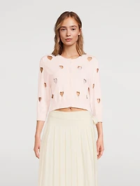 Cut-Out Love Heart Cardigan