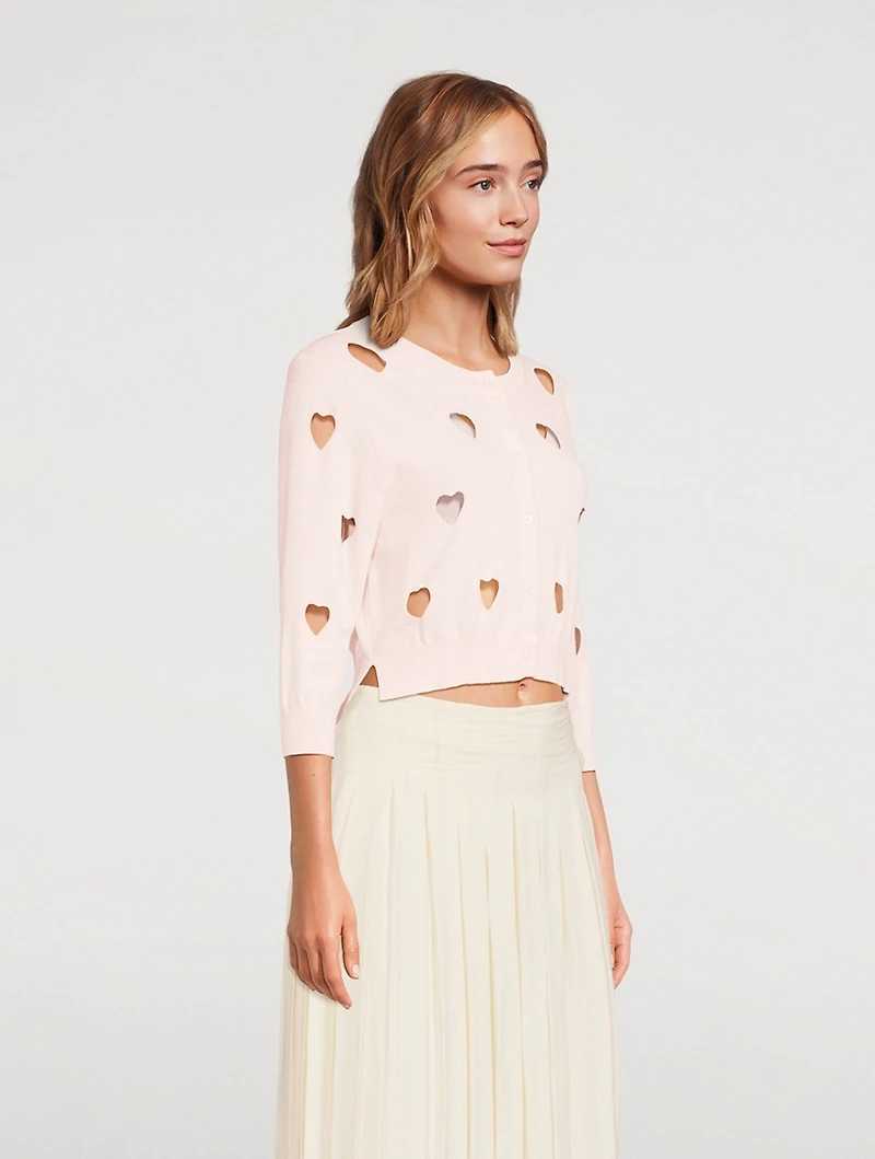 Cut-Out Love Heart Cardigan