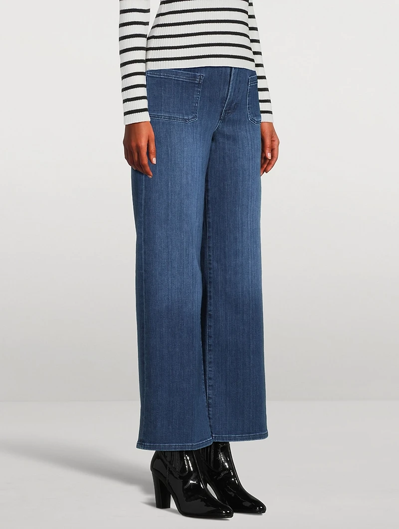 Le Slim Palazzo Wide-Leg Jeans