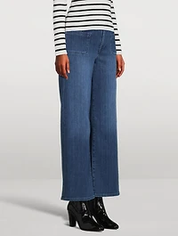 Le Slim Palazzo Wide-Leg Jeans