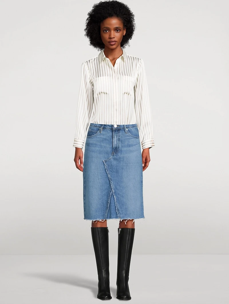 Deconstructed Denim Skirt
