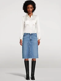 Deconstructed Denim Skirt