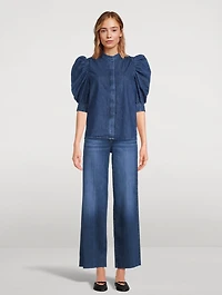 Gillian Short-Sleeve Denim Shirt