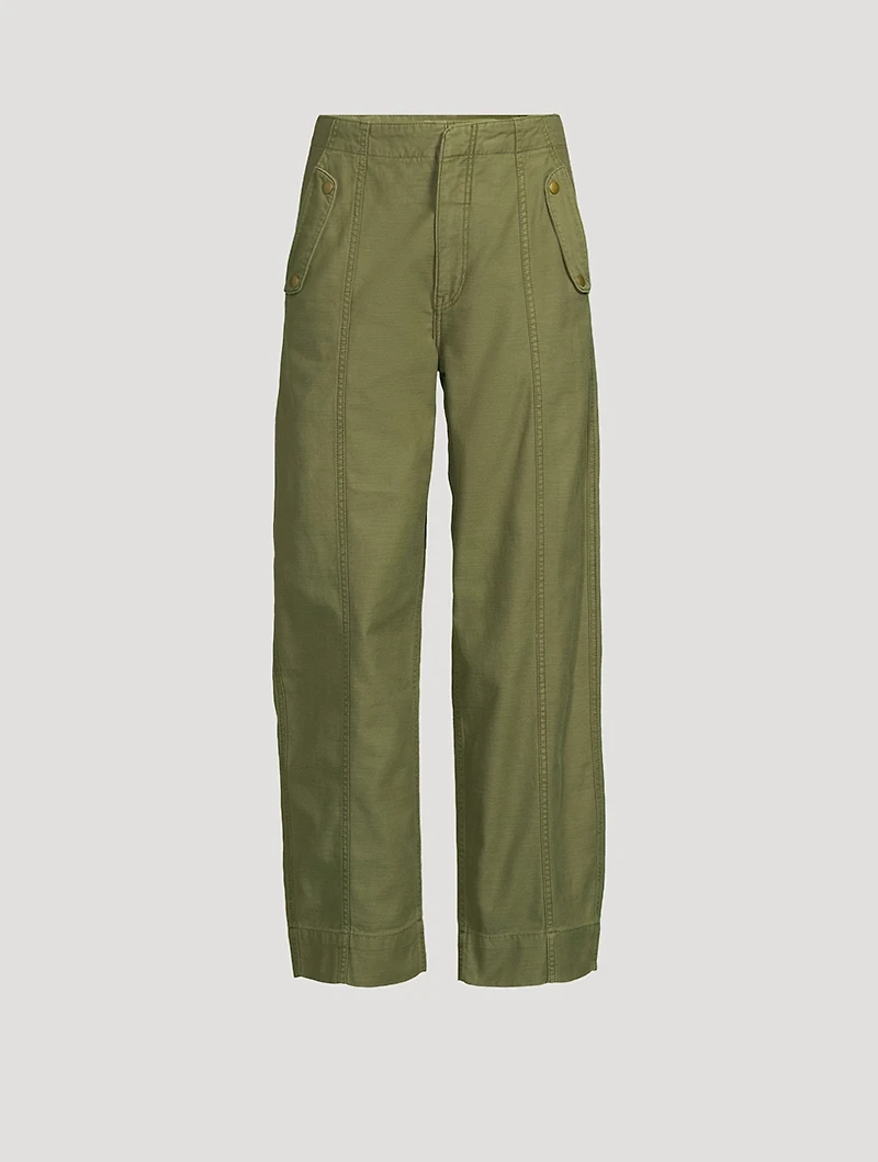 Barrel-Leg Utility Trousers