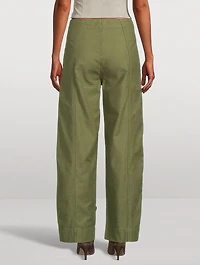 Barrel-Leg Utility Trousers