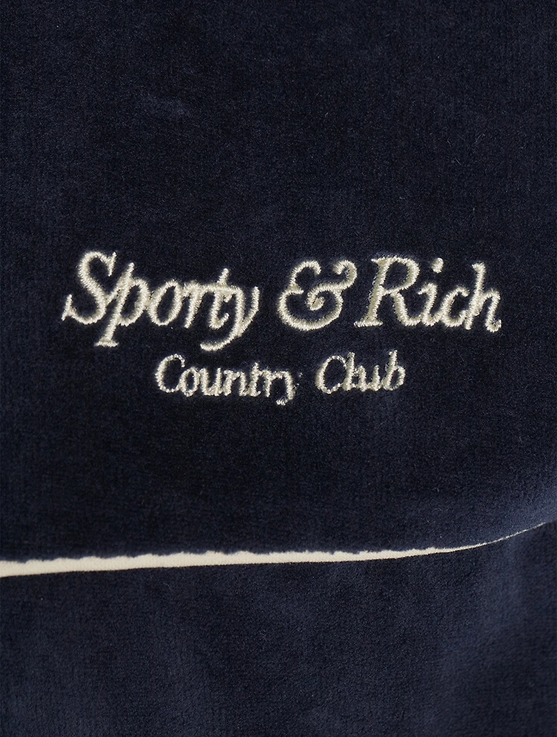 Script Velour Track Jacket