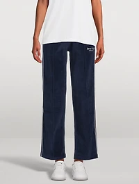 Script Velour Track Pants
