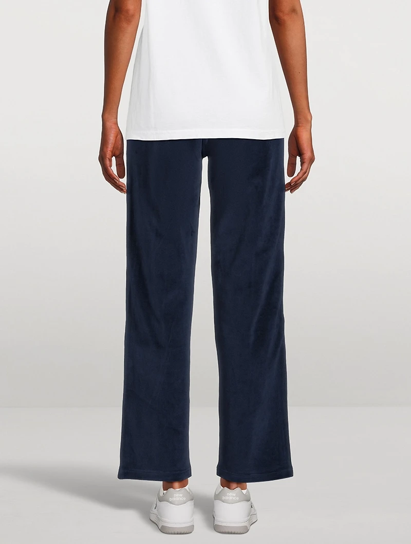 Script Velour Track Pants