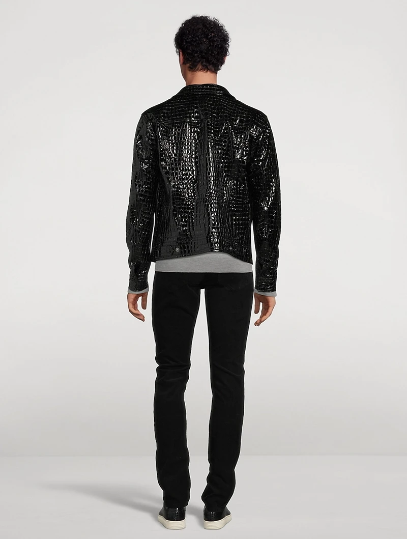 Patent Leather Jean Jacket
