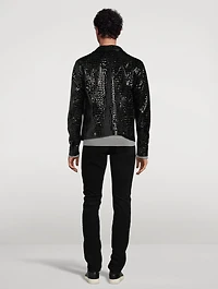 Patent Leather Jean Jacket