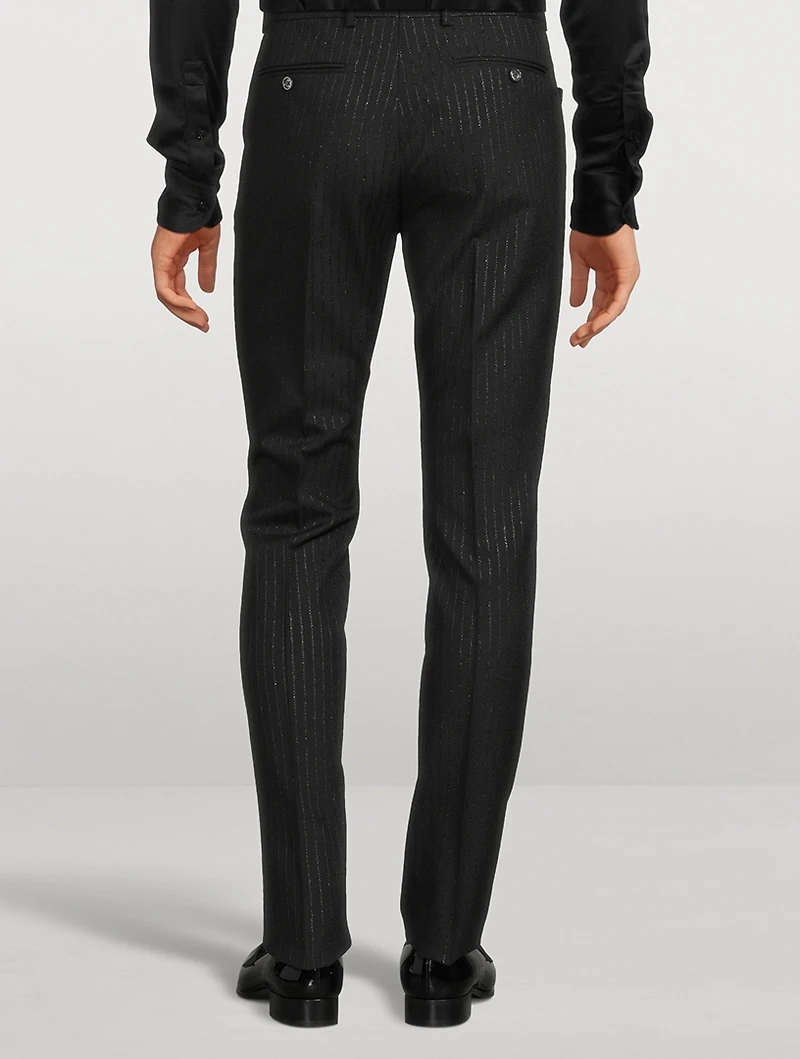 Lurex Jacquard Stripe Atticus Pants
