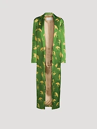 Rougies Satin Coat Bird Print